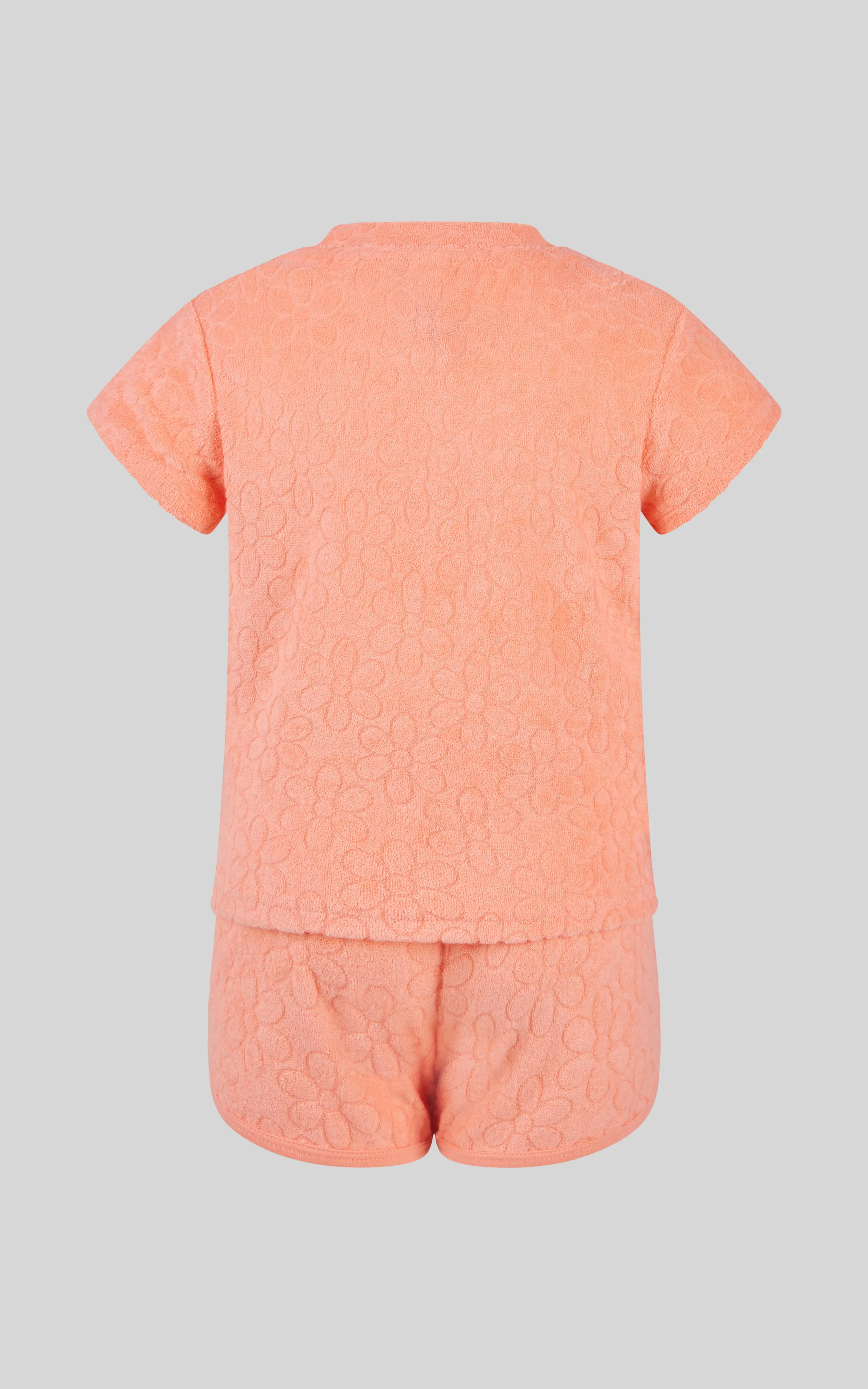 Toddler Girls 2 PC Towel Terry Short Sleeve Top and Dolphin Short