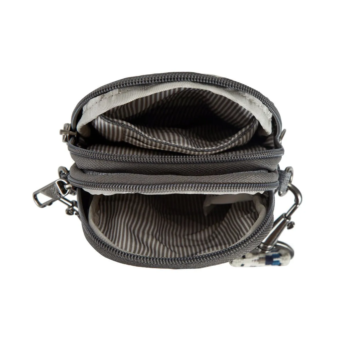 Travelon Anti-Theft Boho 2 Compartment Phone Crossbody - Geo Gray Heather